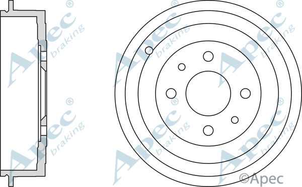 APEC BRAKING stabdžių būgnas DRM9163